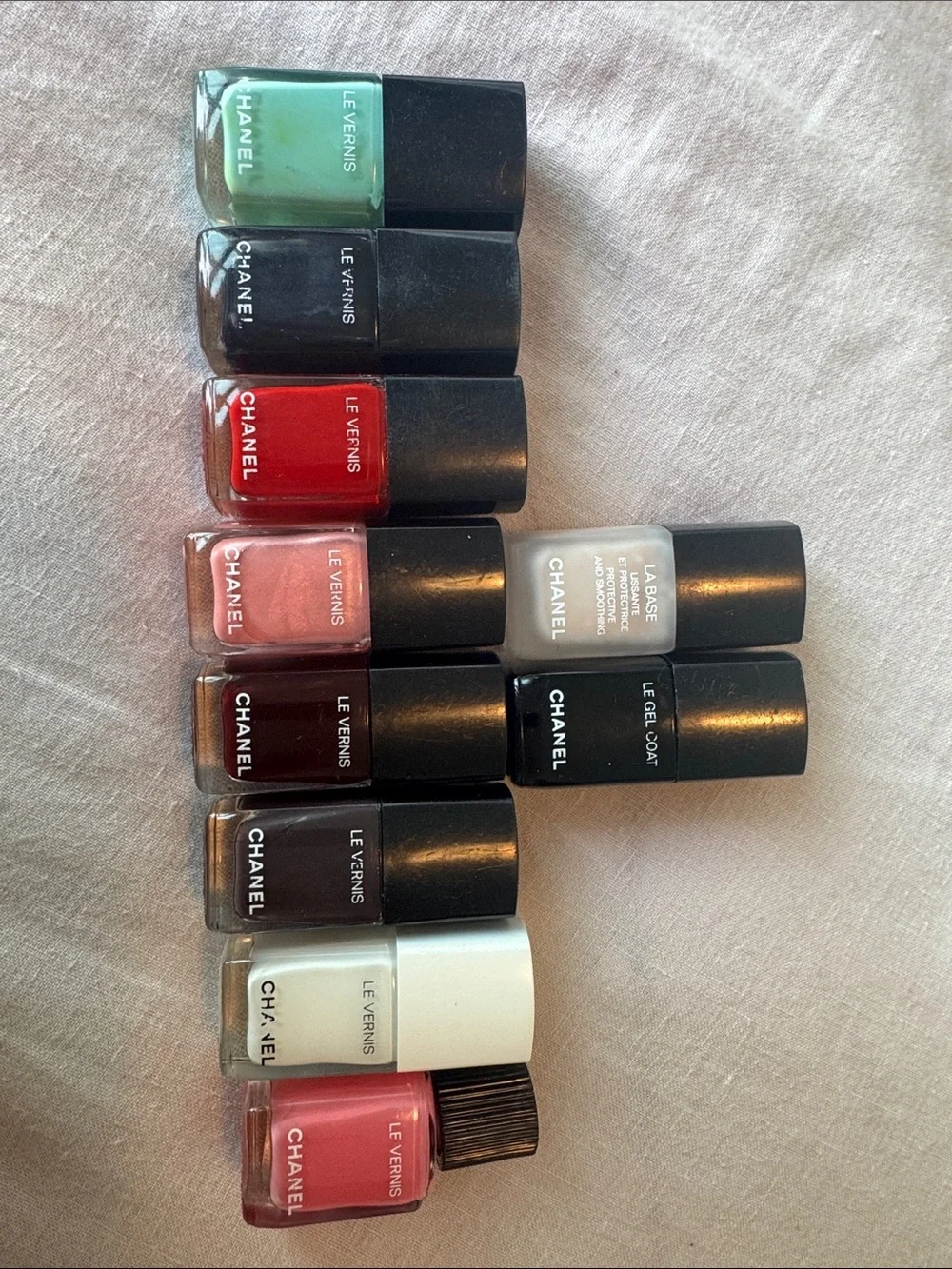 CHANEL Assorted Nail Lacquer 8 colors + Base & Gel Top Coat - Picture 1 of 4